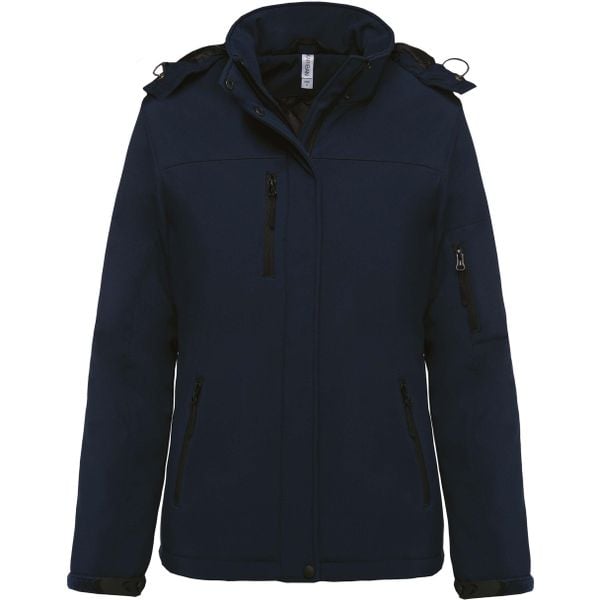 Parka dla kobiet Kariban Softshell doublée capuche. Niebieskie kurtki damskie KARIBAN, m, bez wzorów, z elastanu, bez kaptura. Za 319.50 zł.