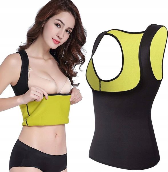 Verk KOSZULKA NEOPRENOWA FITNESS DAMSKA ODCHUDZAJĄCA. Koszulki sportowe damskie Verk, bez wzorów, z neoprenu, bez kołnierzyka, bez ramiączek, na fitness i siłownię. Za 19.57 zł.