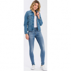 Dżinsy "Natalia" - Super Skinny fit - w kolorze błękitnym. Niebieskie jeansy damskie Cross Jeans. W wyprzedaży za 113.95 zł.