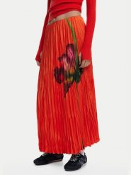 Desigual Spódnica plisowana Follet 25SWFW06 Pomarańczowy Regular Fit. Brązowe spódnice damskie Desigual, l, bez wzorów, z syntetyku, plisowane. Za 239.99 zł.