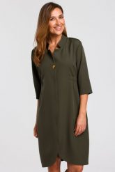 Sukienka marynarka elegancka żakietowa asymetryczna midi zielona. Zielone sukienki damskie Stylove, xxl, bez wzorów, biznesowe. Za 329.00 zł.