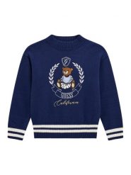 Guess Sweter J5BR11 Z3GS0 Granatowy Regular Fit. Niebieskie swetry dla dziewczynek Guess, z aplikacjami, z syntetyku, bez kołnierzyka, bez ramiączek, bez kaptura. Za 259.99 zł.