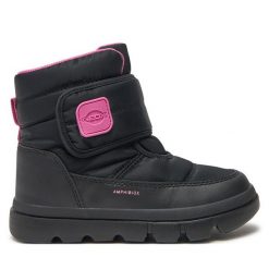 Śniegowce Geox. Czarne śniegowce dziewczęce Geox, bez zapięcia. Za 259.99 zł.