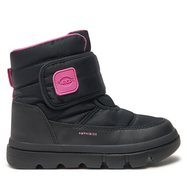 Śniegowce Geox. Czarne śniegowce dziewczęce Geox, bez zapięcia. Za 259.99 zł.