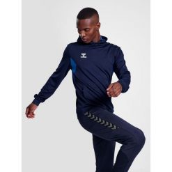 Poliestrowa bluza z kapturem Hummel Authentic. Niebieskie bluzy męskie Hummel, bez wzorów, z kapturem. Za 212.50 zł.