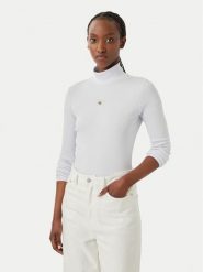 Calvin Klein Jeans Golf LV047D203G Fioletowy jasny Slim Fit. Fioletowe swetry damskie Calvin Klein Jeans, s, bez wzorów, z bawełny, bez kołnierzyka, bez ramiączek, bez kaptura. Za 209.99 zł.