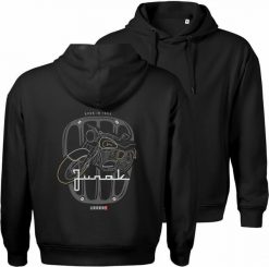 Bluza z kapturem motocyklowa z motocyklem na motor Junak M10 męska czarna XXL. Czarne bluzy męskie Topslang, m, bez wzorów, z kapturem. Za 287.30 zł.