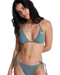 Trójkątny stanik bikini dla Kobiety SOLID ESSENTIALS Zielony. Zielone bikini damskie Roxy, xs, bez wzorów. Za 109.99 zł.