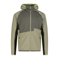 Polarowa kurtka z kapturem micro CMP Grid Tech. Zielone kurtki męskie CMP, m, bez wzorów, z polaru, z kapturem. Za 349.00 zł.