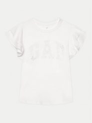 Gap T-Shirt 883254 Biały Regular Fit. Białe t-shirty i topy dla dziewczynek GAP, bez wzorów, z bawełny, bez ramiączek. Za 119.99 zł.
