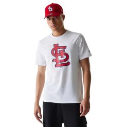 Koszulka St Louis Cardinals Nos MLB Regular. Białe koszulki sportowe męskie New Era, xs, bez wzorów, z materiału, bez kołnierzyka, bez ramiączek. Za 126.50 zł.