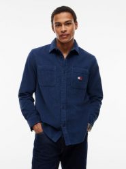 Tommy Jeans koszula z sztruksu Mężczyźni Comfort Fit Bawełna (100%) niebieski, XL. Niebieskie koszule męskie Tommy Jeans, m, bez wzorów, z bawełny, klasyczne, bez kołnierzyka, bez ramiączek. Za 409.95 zł.