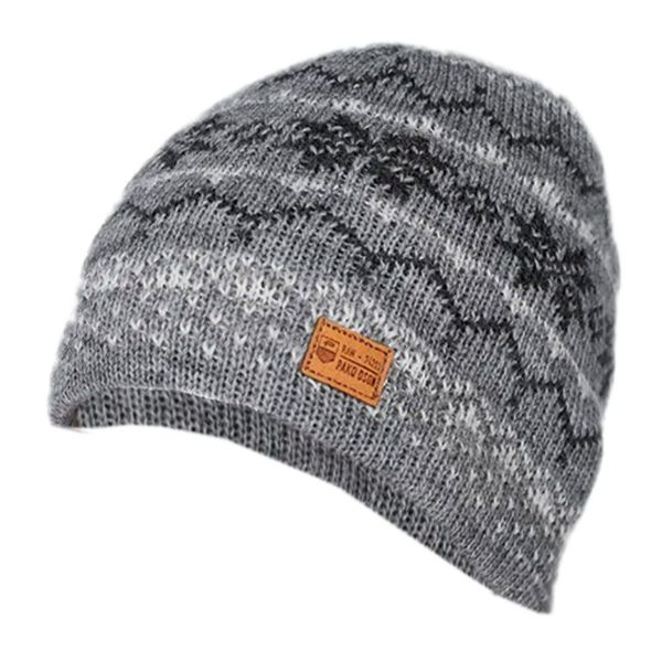 Czapka Zimowa, Szara w Śnieżki, Ciepła, Podszyta Polarem, Męska -Pako Jeans. Szare czapki i kapelusze męskie Pako Jeans, na jesień, bez wzorów, z jeansu. Za 45.00 zł.