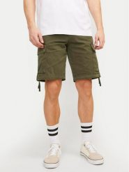 Jack & Jones Szorty materiałowe Cole 12253122 Zielony Loose Fit. Zielone szorty męskie Jack & Jones, m, bez wzorów, z bawełny. Za 169.99 zł.