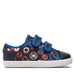 Sneakersy Geox. Niebieskie trampki i tenisówki chłopięce Geox, bez wzorów, bez zapięcia. Za 309.99 zł.