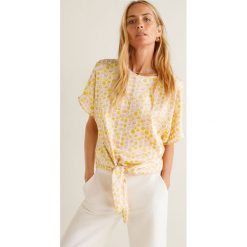 Mango - Top Roxane. Białe t-shirty damskie Mango, l, bez wzorów, z poliesteru, casualowe, bez kołnierzyka. W wyprzedaży za 49.90 zł.