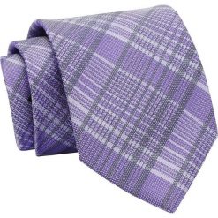 Krawat Fioletowy w Kratkę, Elegancki, 7cm, Klasyczny, Męski -ALTIES. Fioletowe krawaty i muchy Alties, bez wzorów, z tkaniny, eleganckie. Za 49.00 zł.