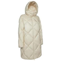 Kurtka GEOX W4626J Biały. Białe kurtki damskie Geox, bez wzorów, z puchu, bez kaptura. Za 719.99 zł.