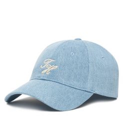 Czapka z daszkiem Tommy Hilfiger. Niebieskie czapki i kapelusze damskie Tommy Hilfiger, bez wzorów. Za 149.99 zł.