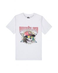 Koszulka z krótkim rękawem dla Chłopcy SOUND ON Biały. Białe t-shirty dla chłopców Quiksilver, bez wzorów, z bawełny, bez ramiączek. Za 37.50 zł.