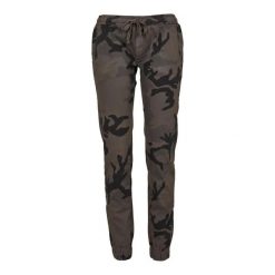 Spodnie Do Joggingu Damskie Camo. Brązowe spodnie sportowe damskie Urban Classics, xl, bez wzorów, do biegania. Za 186.99 zł.
