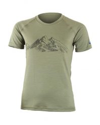 Damska koszulka merino HILA. Zielone koszulki sportowe damskie LASTING, l, bez wzorów, z materiału, bez kołnierzyka, bez ramiączek, trekkingowe. Za 350.00 zł.