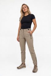 Spodnie outdoorowe - Turystyka piesza - Unisex - SOLX - Vintage Khaki. Brązowe spodnie snowboardowe męskie POEDERBAAS, l, bez wzorów, z elastanu, narciarskie. Za 373.02 zł.