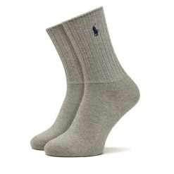 Skarpety długie Polo Ralph Lauren. Szare skarpety damskie Polo Ralph Lauren, bez wzorów. Za 75.99 zł.