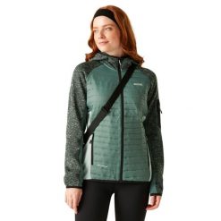 Damska Kurtka Hybrydowa Newhill. Czarne kurtki damskie Regatta, xl, bez wzorów, z materiału, z kapturem. Za 108.99 zł.