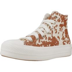 Buty CONVERSE CHUCK TAYLOR ALL STAR LIFT PLATFORM ANIMAL PRINT Nadruk zwierzęcy. Trampki i tenisówki damskie Converse, bez wzorów, z tkaniny, retro, bez zapięcia. Za 267.99 zł.
