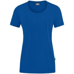 Koszulka damska Jako Organic Stretch. Niebieskie t-shirty damskie Jako, bez wzorów, sportowe, bez kołnierzyka. Za 187.00 zł.
