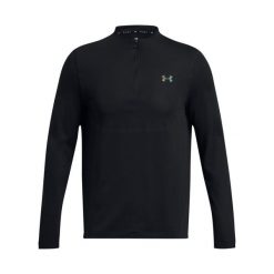 Bluza treningowa z zamkiem błyskawicznym 1/4 Under Armour Rush Seamless. Czarne bluzy męskie Under Armour, m, bez wzorów, z dzianiny, bez kaptura. Za 299.20 zł.