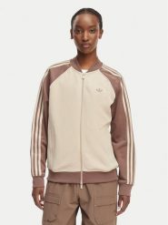 Adidas Bluza adicolor SST KD8825 Beżowy Oversize. Brązowe bluzy damskie Adidas, l, bez wzorów, z bawełny, bez kaptura. Za 349.99 zł.