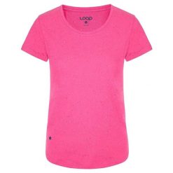 Damska koszulka Loap Bulla w kolorze różowym. Czarne koszulki sportowe damskie LOOP, bez wzorów, z bawełny, klasyczne, bez kołnierzyka. Za 46.93 zł.