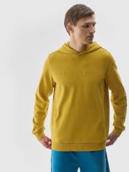 4F Bluza dresowa nierozpinana z kapturem męska - żółta M. Żółte bluzy męskie 4f, m, bez wzorów, z bawełny, z kapturem. W wyprzedaży za 99.99 zł.