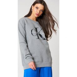 Calvin Klein Bluza Crew Neck True Icon - Grey. Bluzy damskie marki Calvin Klein. Za 404.95 zł.