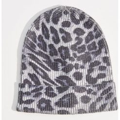 Czapka beanie z motywem zwierzęcym - Wielobarwn. Szare czapki i kapelusze damskie Mohito. Za 39.99 zł.