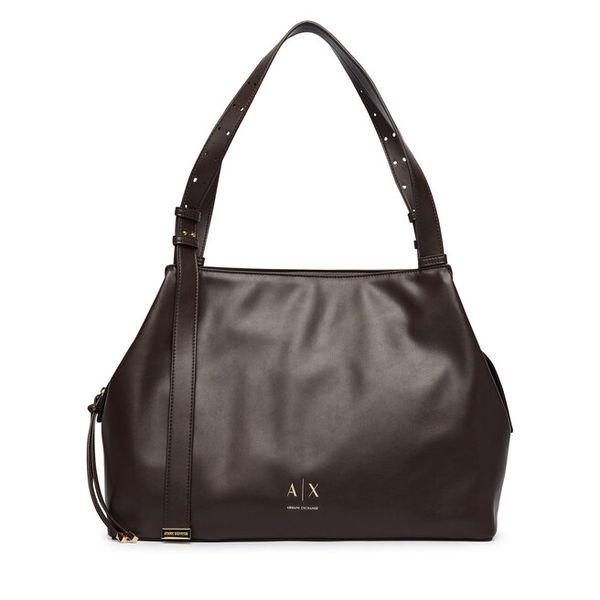 Torebka Armani Exchange. Brązowe torebki do ręki damskie Armani Exchange, bez wzorów, klasyczne, bez dodatków. Za 754.99 zł.