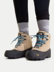 The North Face Śniegowce Y Chilkat V Lace Wp NF0A7W5YU4L1 Beżowy. Brązowe śniegowce dziewczęce The North Face, z materiału, bez zapięcia. Za 399.99 zł.