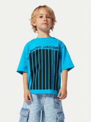 Marc Jacobs T-Shirt W60451 D Turkusowy Relaxed Fit. Niebieskie t-shirty dla chłopców Marc Jacobs, bez wzorów, z bawełny, bez ramiączek. Za 179.99 zł.