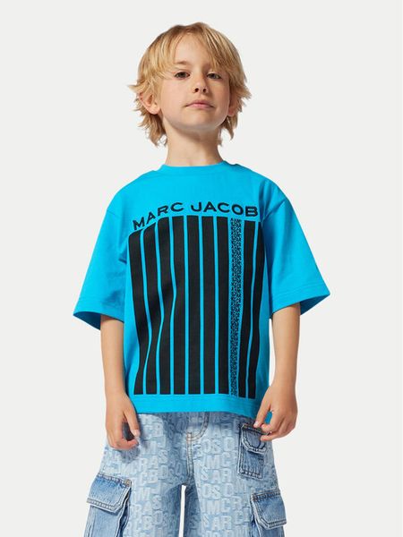 Marc Jacobs T-Shirt W60451 D Turkusowy Relaxed Fit. Niebieskie t-shirty dla chłopców Marc Jacobs, bez wzorów, z bawełny, bez ramiączek. Za 179.99 zł.
