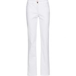 Dżinsy "authentik-stretch", modelujące sylwetkę STRAIGHT bonprix biały. Jeansy damskie marki bonprix. Za 89.99 zł.