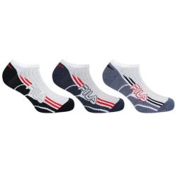 Fila 3-pack skarpet sneaker biało-granatowe 43-46. Białe skarpety damskie Fila, bez wzorów. Za 139.99 zł.