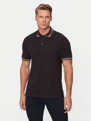 Versace Jeans Couture Polo 77GAGT06 Czarny Regular Fit. Czarne koszulki polo męskie Versace Jeans Couture, m, bez wzorów, z bawełny, bez ramiączek. Za 1,039.00 zł.