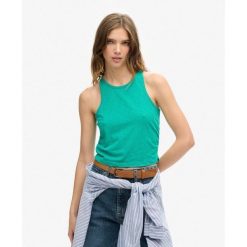 Top marszczony. Zielone bielizna termoaktywna damska Superdry., bez wzorów, bez ramiączek. W wyprzedaży za 94.60 zł.