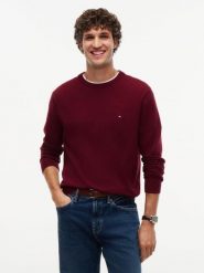 Tommy Hilfiger Sweter z dodatkiem kaszmiru Mężczyźni Bawełna czerwony, XL. Czerwone swetry przez głowę męskie Tommy Hilfiger, m, bez wzorów, z bawełny, bez kołnierzyka. Za 489.95 zł.