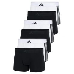 Bokserki Active Flex Cotton 3 Stripes 6 pak. Bokserki męskie Adidas, m, bez wzorów, z bawełny. Za 357.00 zł.