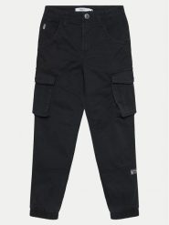 NAME IT Spodnie materiałowe Bamgo 13151735 Czarny Regular Fit. Czarne spodnie materiałowe dla chłopców Name it, bez wzorów, z bawełny. Za 149.99 zł.