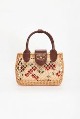 Torebka wiklinowa z saszetką TWINSET. Torebki do ręki damskie Twinset Milano, bez wzorów, bez dodatków. Za 879.00 zł.
