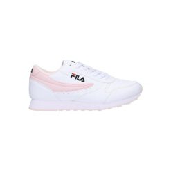 Buty sportowe damskie Fila Orbit. Białe obuwie sportowe damskie Fila, bez wzorów, z materiału. Za 199.00 zł.